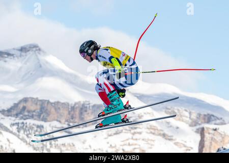 Val Gardena, Italien. 15. Dezember 2023 ZABYSTRAN Jan (CZE) tritt beim FIS Alpine Ski World Cup Herren Super-G Rennen auf der Saslong-Strecke an. Stockfoto