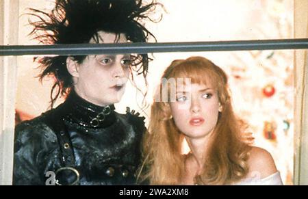 EDWARD SCISSORHANDS 1990 20th Century Fox Film mit Winona Ryder und Johnny Depp Stockfoto