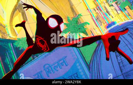 SPIDER-MAN: IN DER SPINNENVERSION 2023 Sony Pictures veröffentlichen Animationsfilme Stockfoto