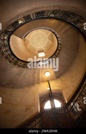 Die Treppe in der Radcliffe Camera, Oxford University in Oxford. Stockfoto