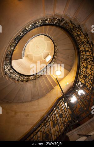 Die Treppe in der Radcliffe Camera, Oxford University in Oxford. Stockfoto