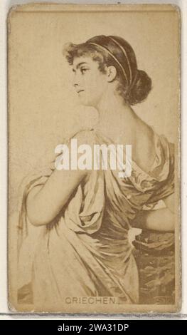 Griechen, aus der Schauspielerserie N45, Typ 8 für Virginia Brights Cigarettes 1963 von Allen & Ginter Stockfoto