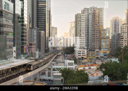 Kwun Tong ist ein Gebiet im Distrikt Kwun Tong in Hongkong, das sich im östlichen Teil der Kowloon-Halbinsel befindet Stockfoto