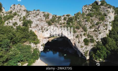 Drohnenfoto Pont d'Arc Ardèche Frankreich europa Stockfoto