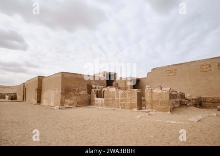 Sakkara, Ägypten - 2. Januar 2024: Die Mastaba von Mereruka in Sakkara Nekropole Stockfoto