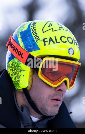 Gröden, Italien 16. Dezember 2023, Innerhofer Christof von Italien während der Vorabkontrolle der Saslong-Strecke für den Audi FIS Alpine Ski wo Stockfoto