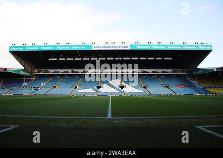 Leeds, Großbritannien. Januar 2024. Allgemeiner Blick ins Innere des Stadions vor dem Sky Bet Championship Match in Elland Road, Leeds. Der Bildnachweis sollte lauten: Gary Oakley/Sportimage Credit: Sportimage Ltd/Alamy Live News Stockfoto