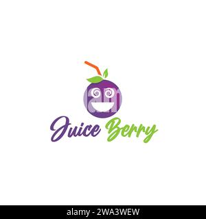 Einfaches Design Mit Juice Berry-Logo Stock Vektor