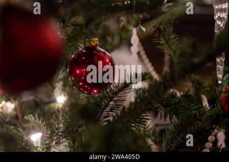 Saisonale Winterweihnachtsdekoration, nicht christlich Stockfoto