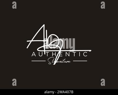 Ab Signature Logo Template Vector. Stock Vektor