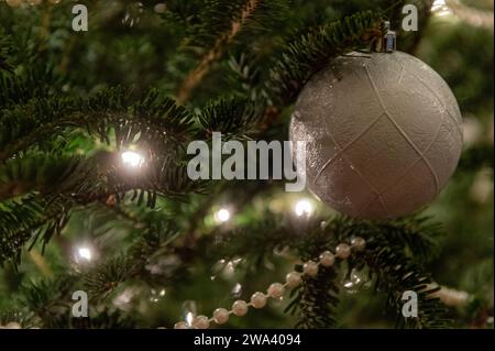 Saisonale Winterweihnachtsdekoration, nicht christlich Stockfoto