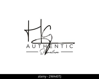 HC Signature Logo Template Vector (Vorlagenvektor für das HC-Logo) Stock Vektor