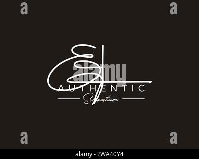EL Signature Logo-Vorlage Vektor. Stock Vektor