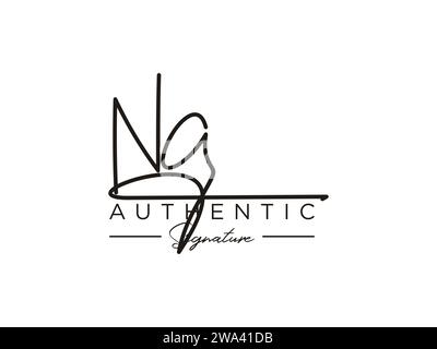 VEKTOR für SIGNATURE-Logo-Vorlage FÜR NORDAMERIKA. Stock Vektor