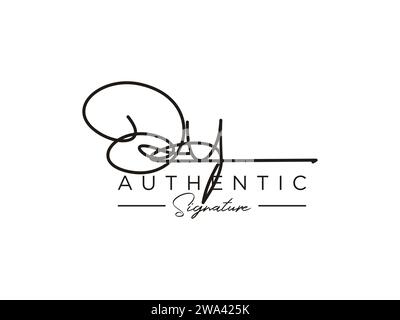 OU Signature-Logo-Vorlage Vektor. Stock Vektor