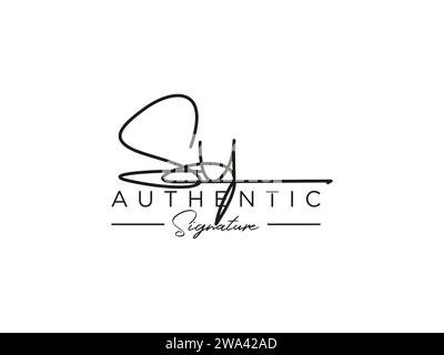 VEKTOR der SU-Signatur-Logo-Vorlage. Stock Vektor