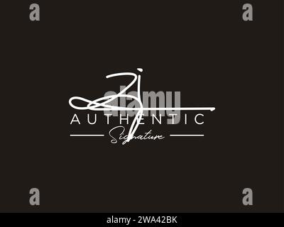 VEKTOR für DIE ZI-Signatur-Logo-Vorlage. Stock Vektor