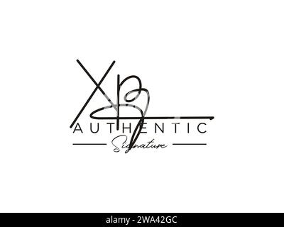 Vektor für die Logovorlage der XP-Signatur. Stock Vektor