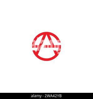 SA-Logo-ID. Buchstabe ALS Logo Stock Vektor