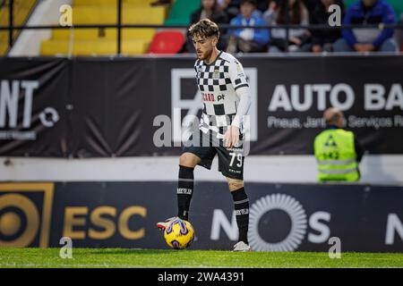 Pedro Malheiro während der Liga Portugal 23/24 Spiel zwischen CF Estrela Amadora und Boavista FC bei Estádio José Gomes, Amadora, Lissabon, Portugal. (Maciej Stockfoto