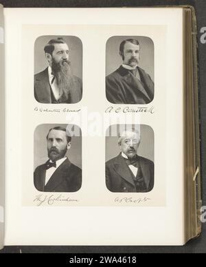 Porträts von vier Mitgliedern des Unterhauses des Staates New York, um 1872 - in oder vor 1882 fotomechanischer Auflage B. Valentine Clowes, oben rechts, Albert C. Comstock, unten links Henry J. Cookinham, unterhalb von Alfred P. Crafts. Vereinigte Staaten von Amerika Papier Kollotype historische Personen (Porträts und Szenen aus dem Leben) (+ Kopf (und Schultern) (Porträt)) Stockfoto