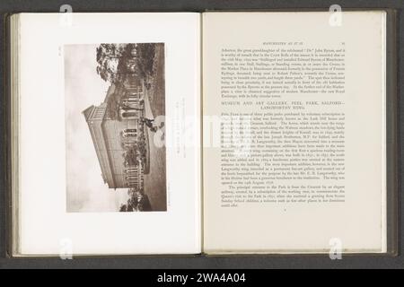 Ansicht des Salford Museum and Art Gallery in Manchester, Alfred Brothers, ca. 1868 - in oder vor 1878 fotomechanischer Druck Manchester Papier Kollotype Dauerausstellung, Museum Manchester Stockfoto