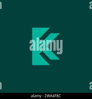 K-Logo mit grüner Farbe. Letter K Icon Design Stock Vektor