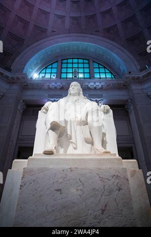 Das Benjamin Franklin National Memorial, ein historisches Wahrzeichen in Philadelphia, Pennsylvania Stockfoto