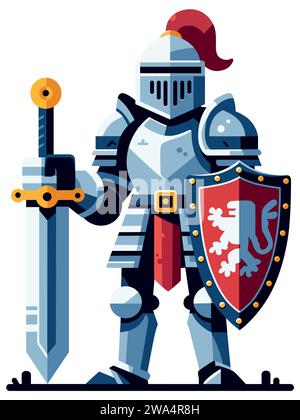 Flache Illustration einer Nacht auf weißem Hintergrund. Stock Vektor