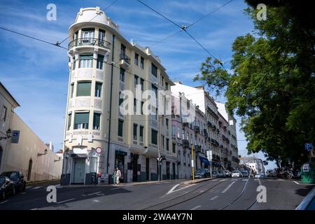 Städtische Straßenszene, Bairro Alto, Lissabon, Portugal Stockfoto