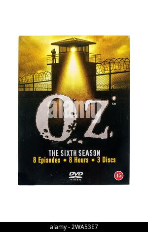 OZ TV Show, 6. Staffel DVD. Isoliert auf weißem Hintergrund mit Beschneidungspfad. Lahti, Finnland. Dezember 2023. Stockfoto