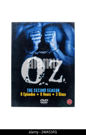 OZ TV Show, 2. Staffel DVD. Isoliert auf weißem Hintergrund mit Beschneidungspfad. Lahti, Finnland. Dezember 2023. Stockfoto