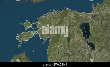 Estland skizzierte auf einer hochauflösenden Satellitenkarte Stockfoto