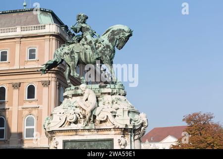 Ungarn, Budapest, Statue des Prinzen Eugen Savoyen. Stockfoto