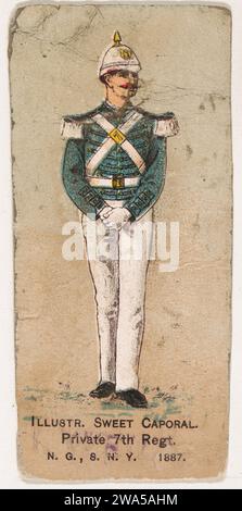 Privat, 7. Regiment, Nationalgarde des Staates New York, 1887, aus der Military Series (N224) der Kinney Tobacco Company zur Förderung der Sweet Caporal Cigarettes 1963 der Kinney Brothers Tobacco Company Stockfoto