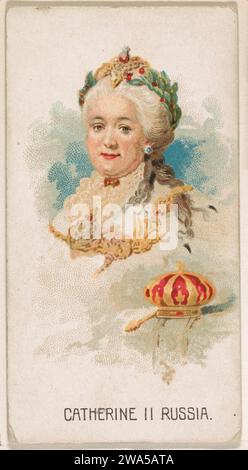 Catherine II, Russland, aus der Leaders Series (N222), herausgegeben von Kinney Bros. 1963 von Kinney Brothers Tobacco Company Stockfoto