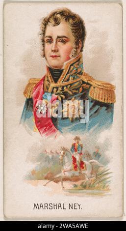 Marshal Ney aus der Leaders Series (N222), herausgegeben von Kinney Bros. 1963 von Kinney Brothers Tobacco Company Stockfoto