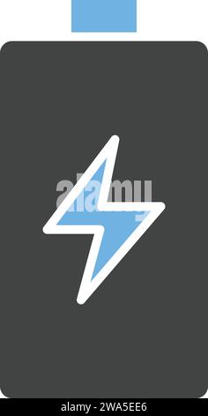 Vektorbild des Symbols der Batterieanzeige. Stock Vektor