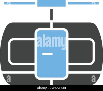 Vektorbild des Symbols der Seilbahnkabine. Stock Vektor