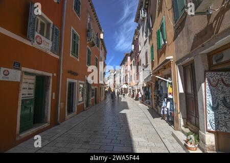 Straßen der Altstadt von Rovinj. Kroatien. Stockfoto