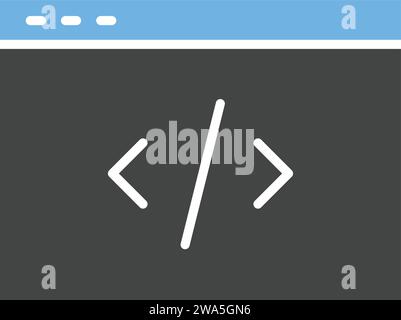 Vektorbild des Codesymbols. Stock Vektor