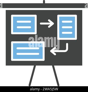 Vektorbild des Symbols „Entwicklungsplan“. Stock Vektor