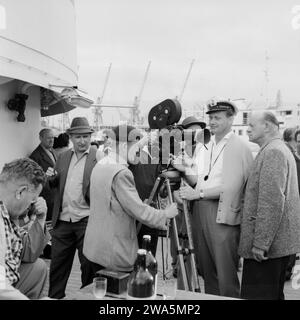 Schachnovelle, alias Gehirnwäsche, Spielfilm nach dem gleichnamigen Roman von Stefan Zweig, Deutschland 1960, Regie: Gerd Oswald, Kamerateam Stockfoto