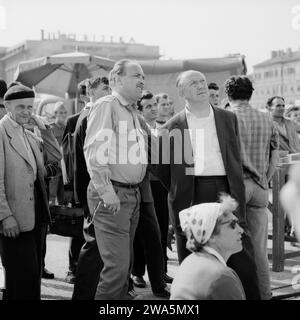 Schachnovelle, alias Gehirnwäsche, Spielfilm nach dem gleichnamigen Roman von Stefan Zweig, Deutschland 1960, Regie: Gerd Oswald, Filmcrew im Hafen Stockfoto