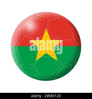 Burkina Fußball Fußball 3D Illustration Stockfoto