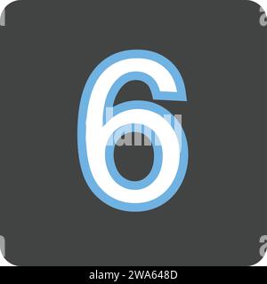 Vektorbild mit sechs Symbolen für Schlüsselkappen. Stock Vektor