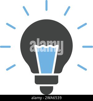 Vektorbild des Glühbirnensymbols. Stock Vektor