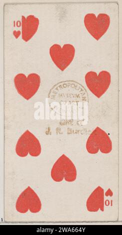 Ten Hearts (rot), aus der Spielkarten-Serie (N84) für Duke Zigaretten 1963 von W. Duke, Sons & Co. Stockfoto