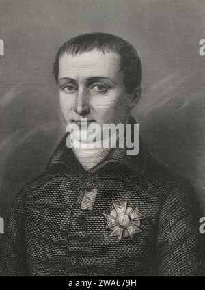 Joseph I. Bonaparte (1768-1844). König von Neapel (1806-1808) und König von Spanien (1808-1813). Älterer Bruder Napoleons I., der ihm den spanischen Thr Stockfoto