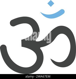 OM-Symbolvektorbild. Stock Vektor